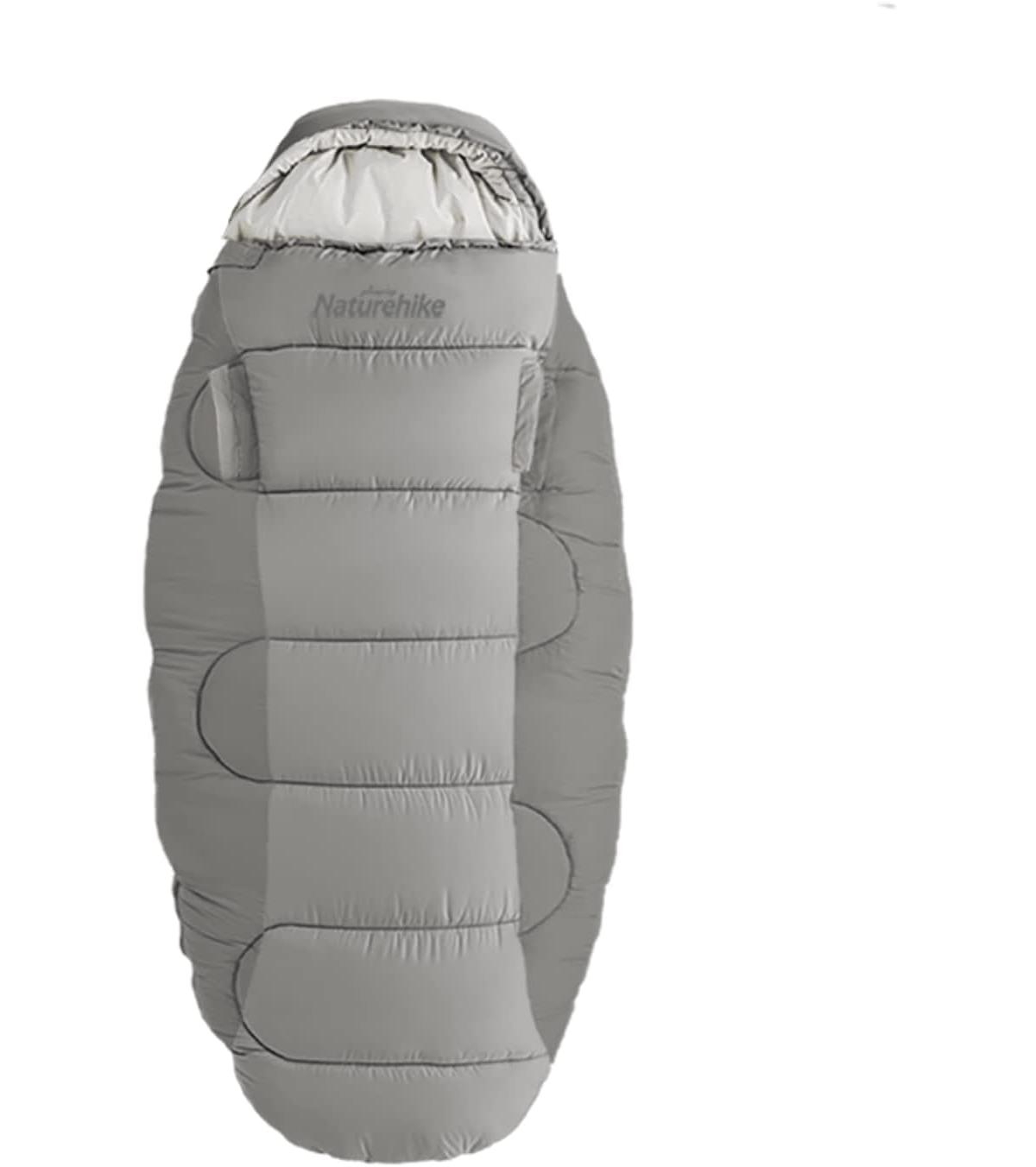 Cotton Sleeping Bag, Large & Breathable, Soft Pure Cotton Lining, Washable with Foot Zipper for Ventilation, Lightweight & Spacious - Brown