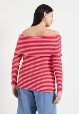 Women's June + Vie Long-Sleeve Off-The-Shoulder Top