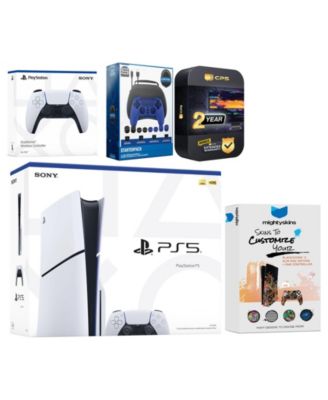 Playstation 5 Slim Disc with Extra Controller, Gamer Starter Kit and MightySkins Decal Voucher + 2 Year CPS Extended Warranty