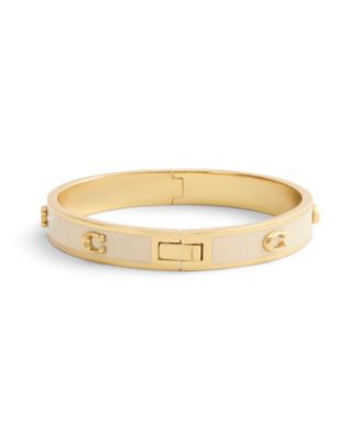 Signature Pegged Enamel Bangle Bracelet
