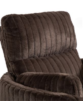 41" Jorvien Modern Chenille Power Swivel Glider Recliner with Pillows