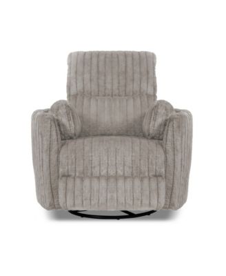 41" Jorvien Modern Chenille Power Swivel Glider Recliner with Pillows