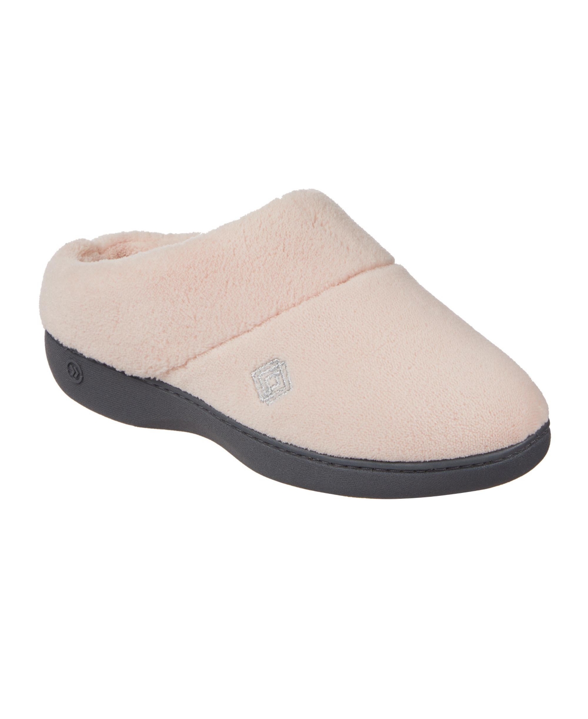 Isotoner Signature Women's Micro Terry Sport Hoodback Slippers In Evening Sand