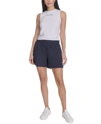 Women's Smocked Waistband Midi Shorts