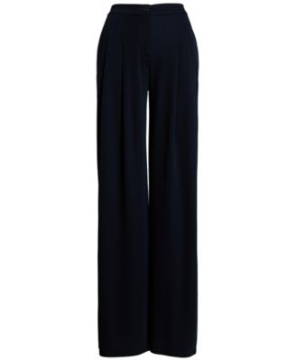 Women's Pleated Stretch Jersey Wide-Leg Pants, Regular & Petite