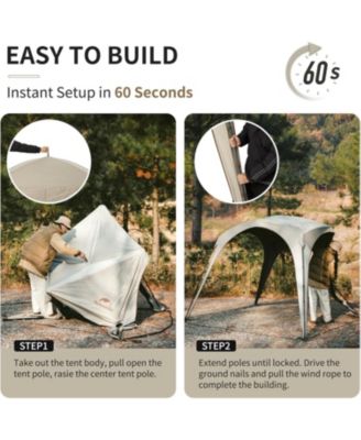 Cloud Boundar Camping Sun Shelter, 60S Easy Setup Instant Pop up Canopy Tent for Sporting Events, Tailgating, Camping, Outdoor Activities