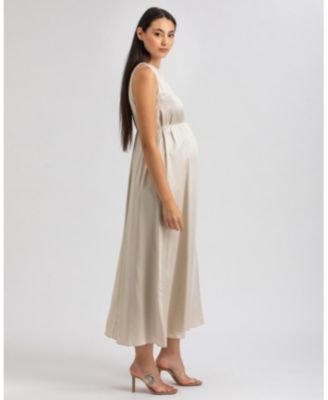 Maternity Sleeveless Satin-Touch Special Occasions Clarissa Dress