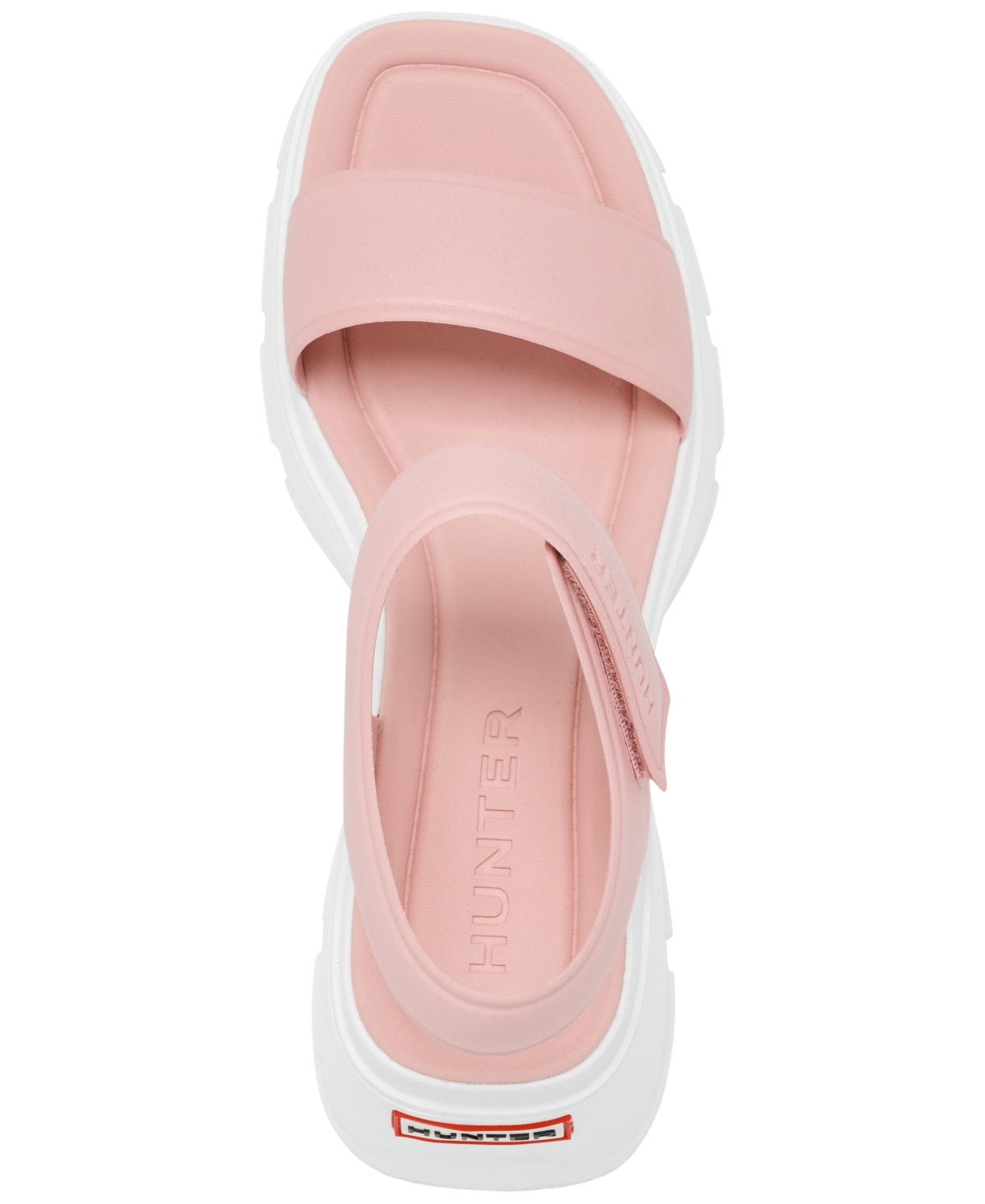 Hunter Women's Abel Square Toe Wedge Casual Sandals From Finish Line In Light Pink