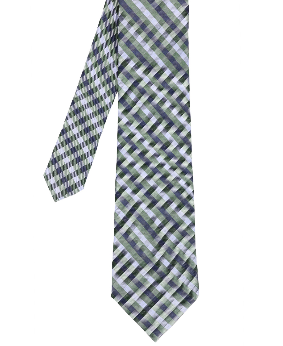 Men's Plaid Silk Tie - Hunter Gold