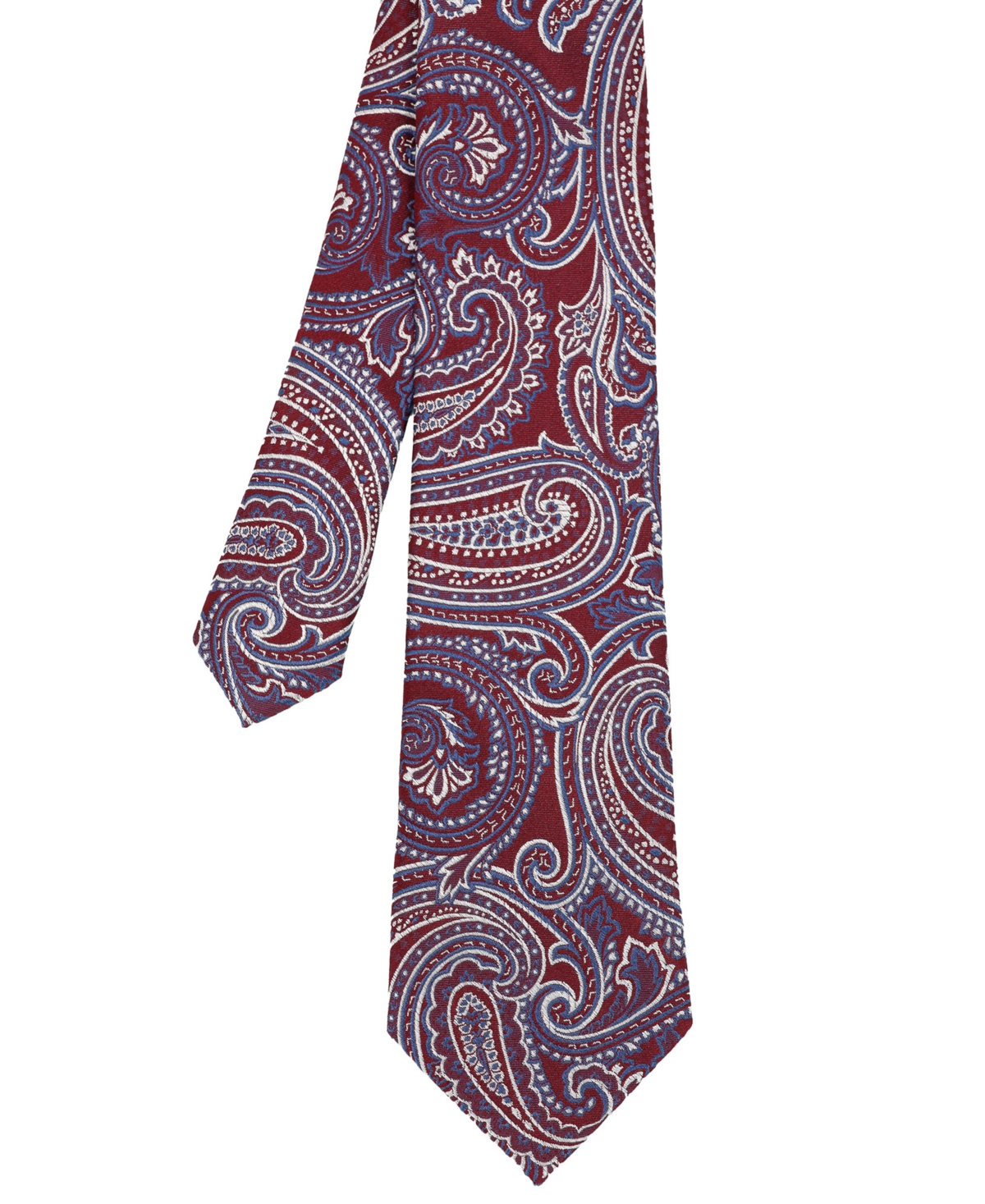Men's Paisley Silk Tie - Burgundy