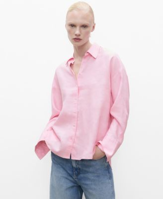 MANGO - Women's Linen Oversized Shirt