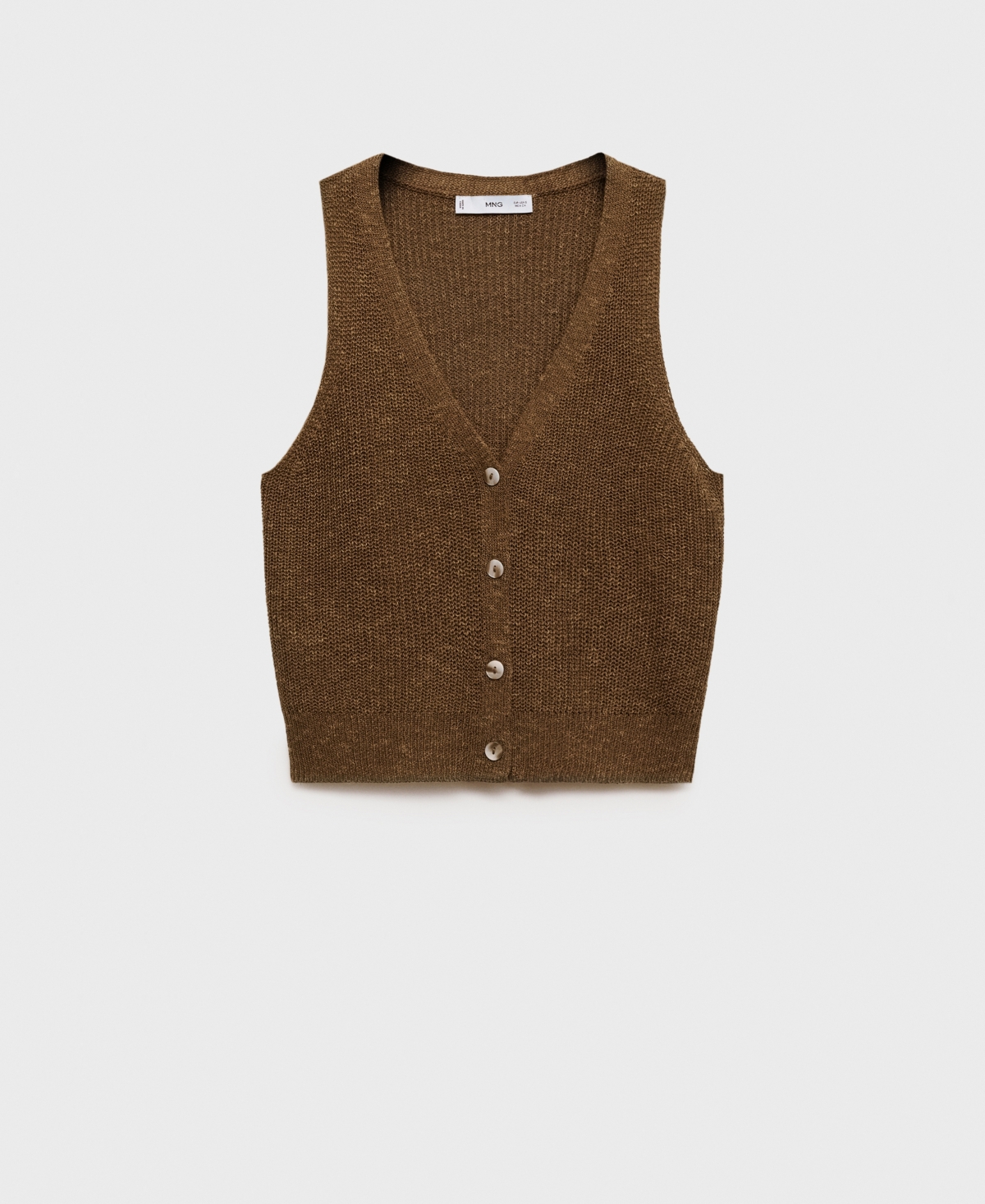 Mango Jazmin Sweater Vest In Brown