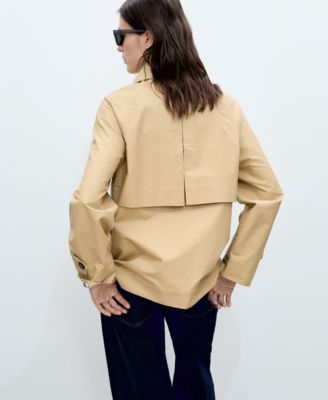 MANGO Women's Buttoned Cotton Parka Coat