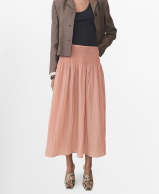 MANGO - Women's Gathered Midi-Skirt
