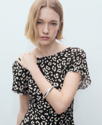 Women's Frayed Ends Leopard Print Dress