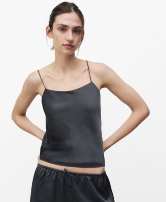 MANGO - Women's Straps Satin Top