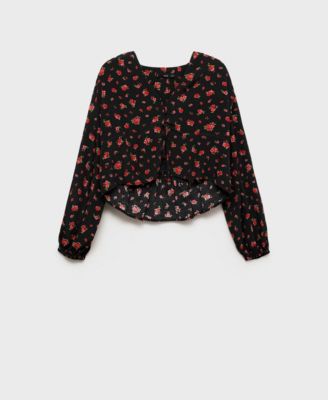 Women's Ruffled Floral Blouse