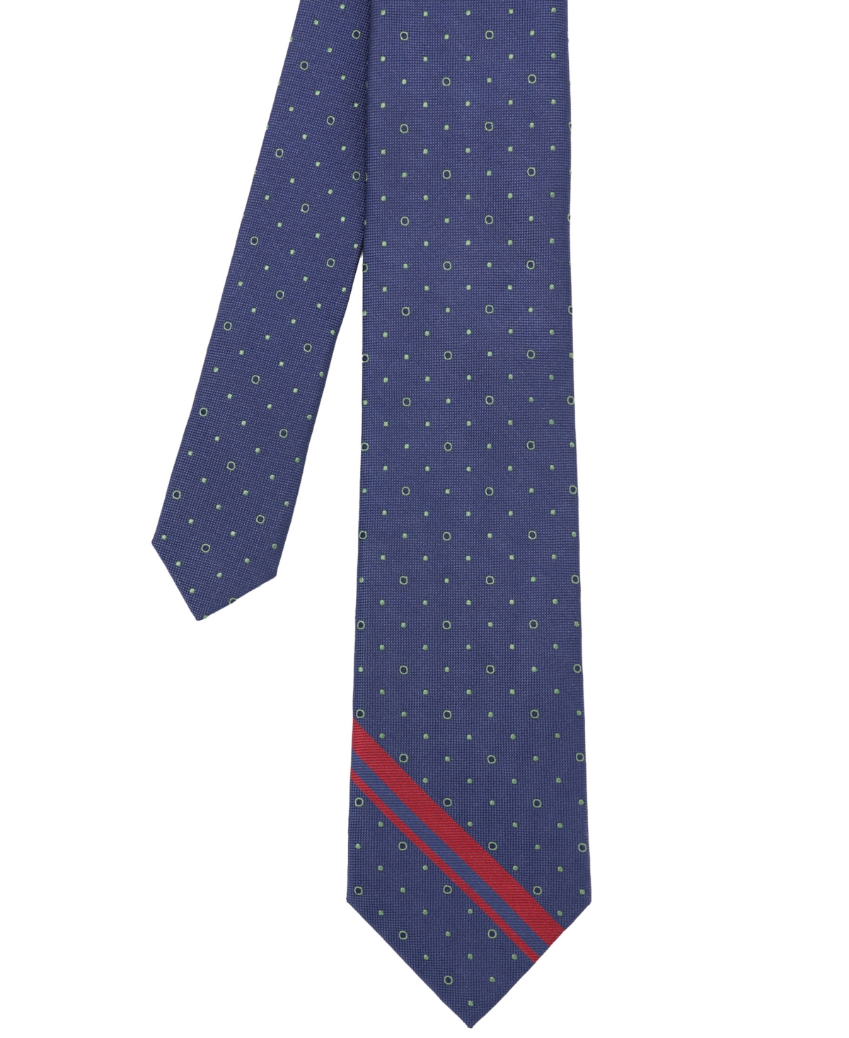 Men's Dot Stripe Silk Tie - Navy