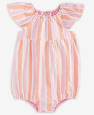 Baby Girls Striped Seersucker Cotton Sunsuit, Exclusively at Macy's