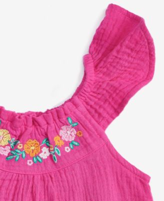 Baby Girls Cotton Knit Gauze Dress & Bloomer, 2 Piece Set, Exclusively at Macy's