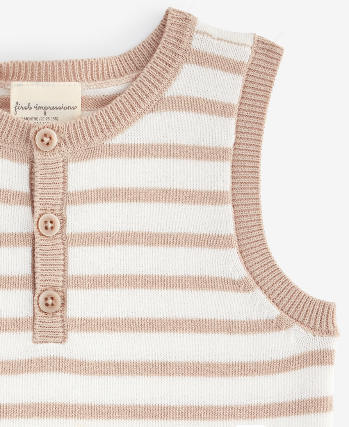 First Impressions Baby Seaside Striped Cotton Romper, Exclusively At Macy's