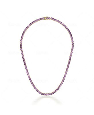 Sterling Silver Cubic Zirconia 3MM Tennis Necklace