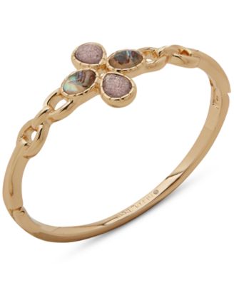 Anne Klein - Gold-Tone Mixed Stone Bangle Bracelet