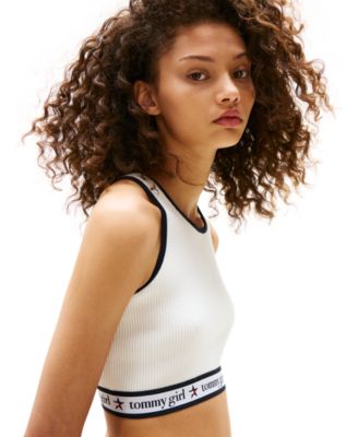 Tommy Girl Women's Cropped Knitted Tank Top