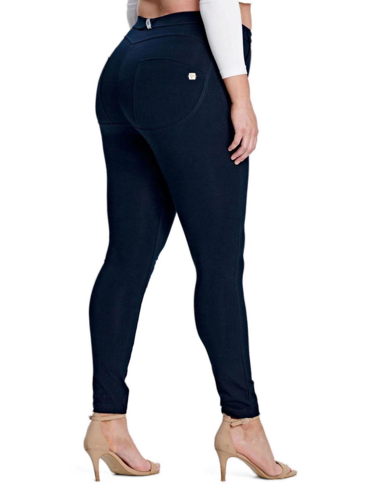 Женские брюки Freddy Curvy High-Rise Sculpting Skinny, цвет: Тёмно-синий — фото 3