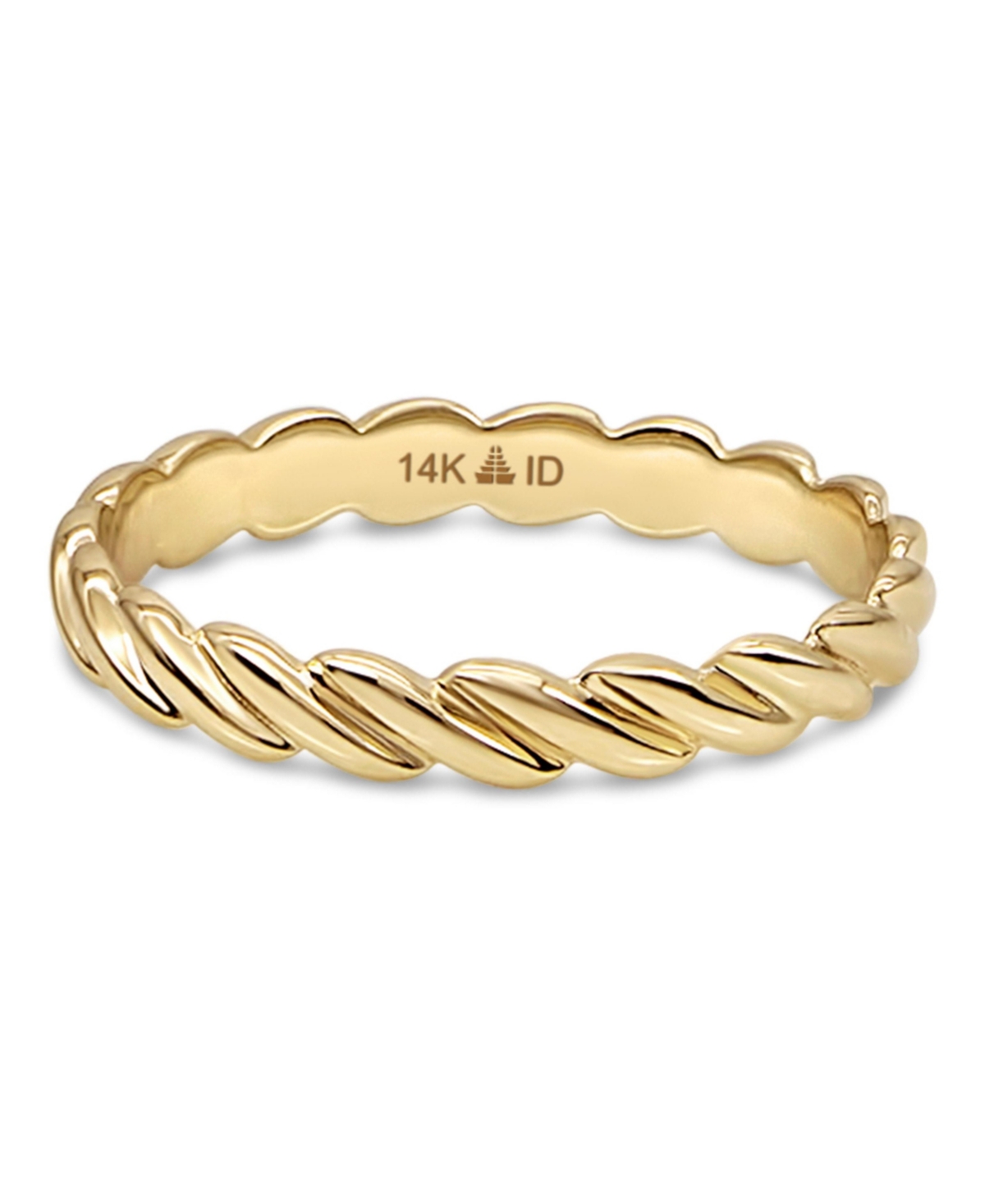 Devata Twisted Rope Ring in 14K Gold