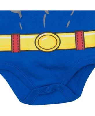 Baby Boys Batman Superman The Flash Aquaman 5 Pack Costume Bodysuits Newborn to