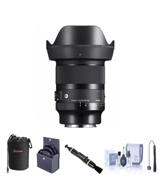 23mm f/1.4 DC DN Contemporary Lens for L Mount Bundle with 52mm Filter Kit, Lens Pouch, Lens Cleaner, Cleaning Kit, Lens Cap Tether