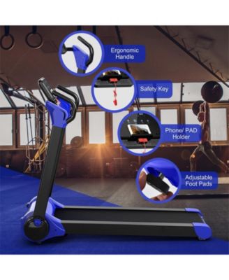 2.25 HP Electric Motorized Folding Running Treadmill Machine with LED Display-Navy