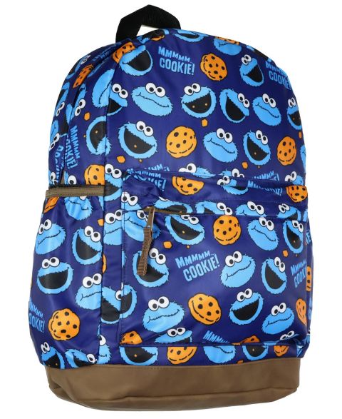 Рюкзак Sesame Street Cookie Monster All-Over Tossed Print School Book Bag, цвет: Синий