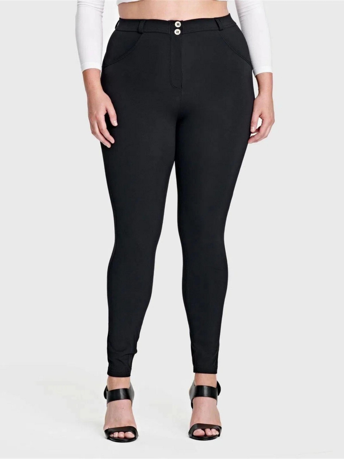 Plus Size Wr.up Curvy Diwo High Waisted Pants - Black
