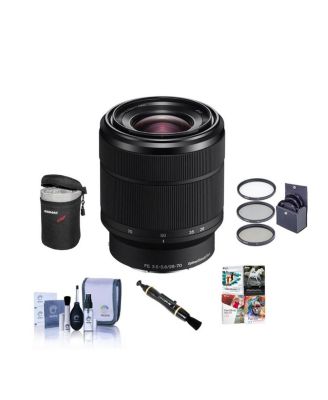 FE 28-70mm F3.5-5.6 OSS E-Mount Lens - Bundle with 55mm Filter Kit (UV/CPL/ND),  Cleaner, Soft Lens Case, Cleaning Kit, Professional Software