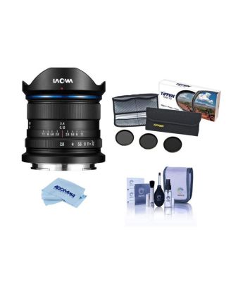 Laowa 9mm f/2.8 Zero-D Prime Lens for Sony E, Bundle with Tiffen 49mm Digital ND Filter Kit and Cleaning Kit