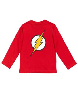 Little Boys Batman Superman The Flash 3 Pack Hang down Long Sleeve T-Shirts