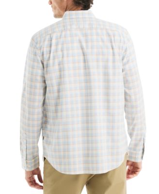 Men's Classic-Fit Stretch Plaid Button-Down Shirt 