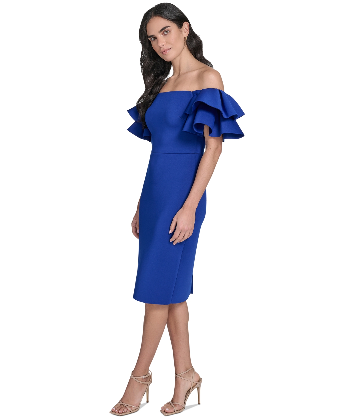 Shop Eliza J Women's Ruffle-sleeve Sheath Dress