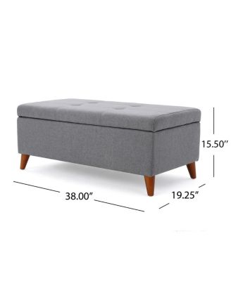 Upholstered Storage Ottoman Bench with Lift-Top, Padded Seat, and Hidden Compartment for Living Room or Office-The Pop Home