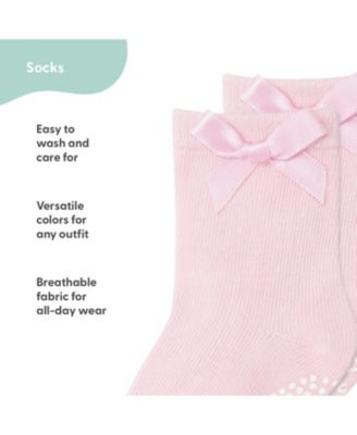 Baby Girls 12pk Cotton Socks, Blush/Mauve