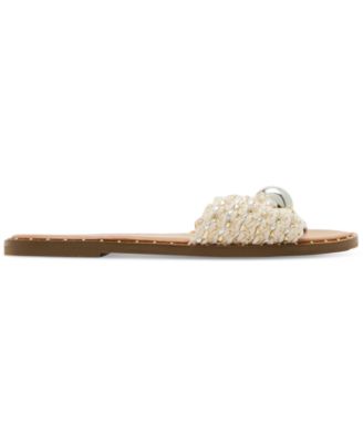 Steve Madden Women's Dipsy Knotted Embellished Slide Sandals