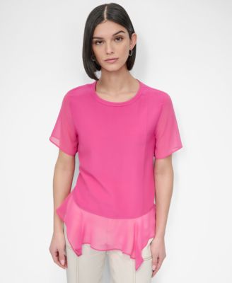 DKNY - Women's Handkerchief-Hem Top