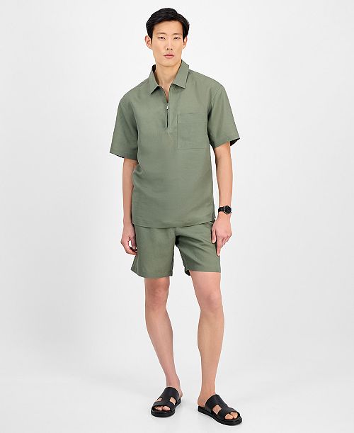 alfani Alfani Men's Linen Shirt & Shorts Exclusively at Macy's Men's Fashion & Accessories