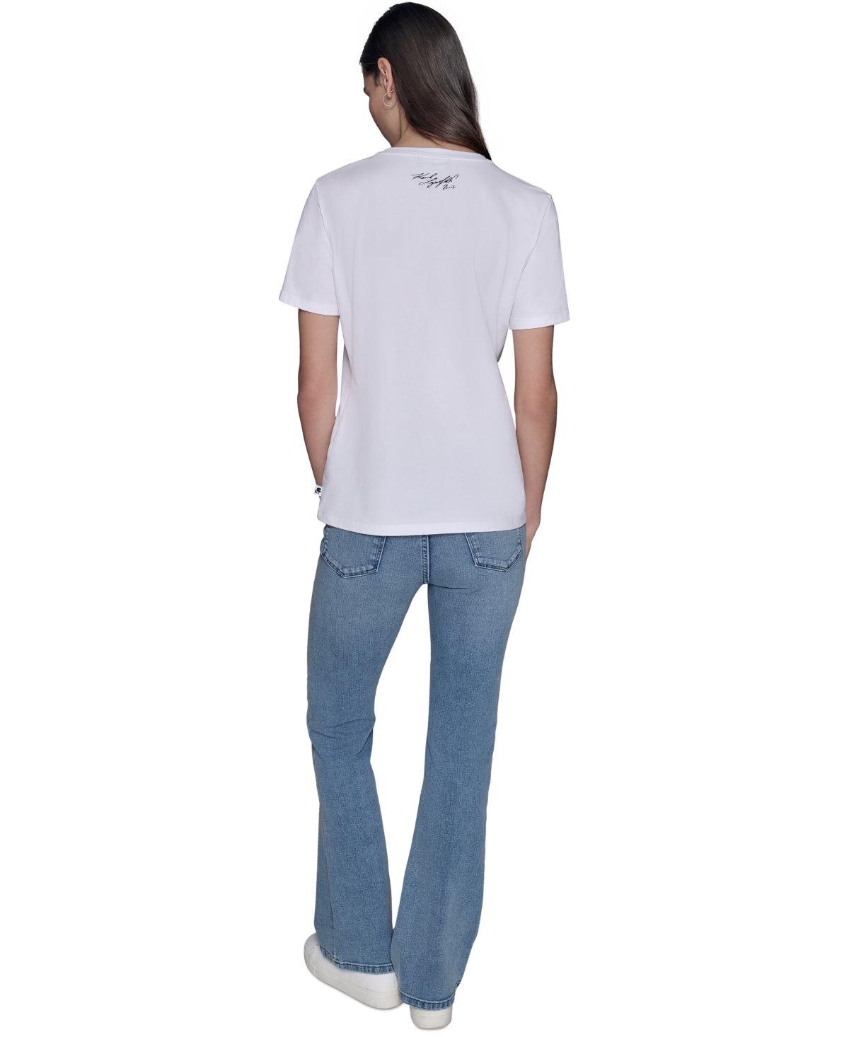 Shop Karl Lagerfeld Petite Bonjour Graphic Paris T-shirt