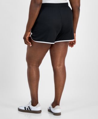 Trendy Plus Size Mid-Rise Dolphin Bow Shorts