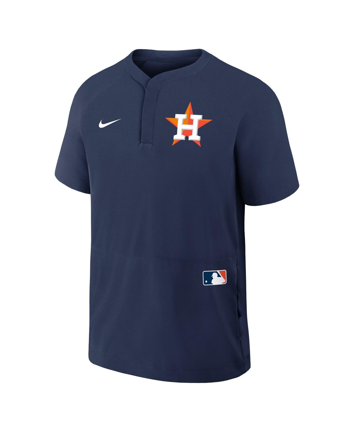 Nike Men's Navy Houston Astros Authentic Collection Raglan Short Sleeve Windshirt In Navy