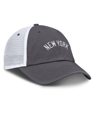 Men's Gray New York Yankees Wordmark Club Adjustable Trucker Hat