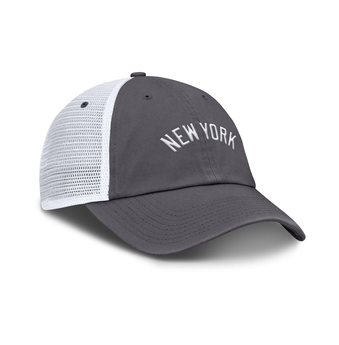 Мужская кепка Nike Gray New York Yankees Wordmark Club Adjustable Trucker Hat — фото 3
